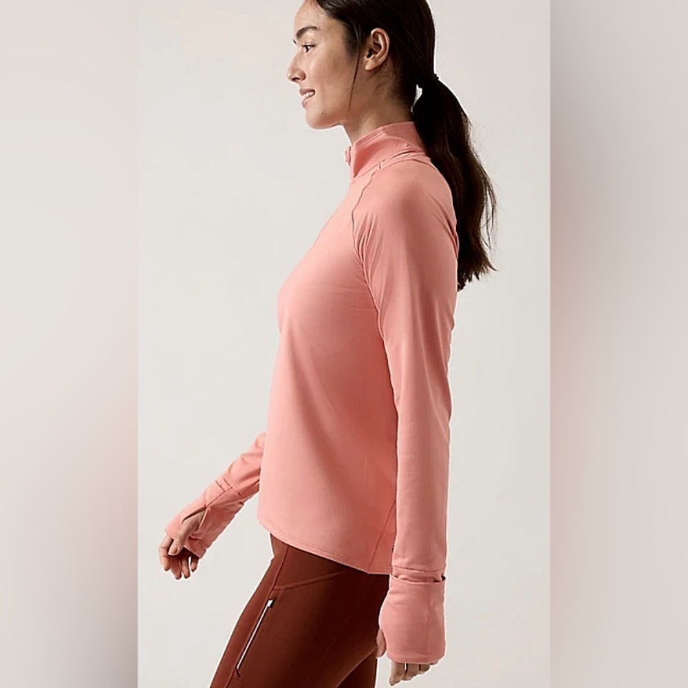 Athleta Pink Long Sleeve Quarter-Zip Top - Picture 4 of 10
